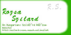 rozsa szilard business card